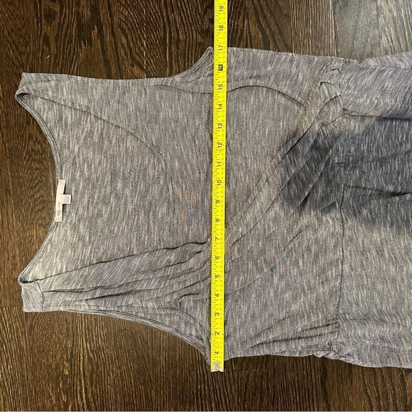 Gap Women’s Faux Wrap Linen Blend Tank Sleeveless Dress in Gray Size Large - Picture 5 of 7